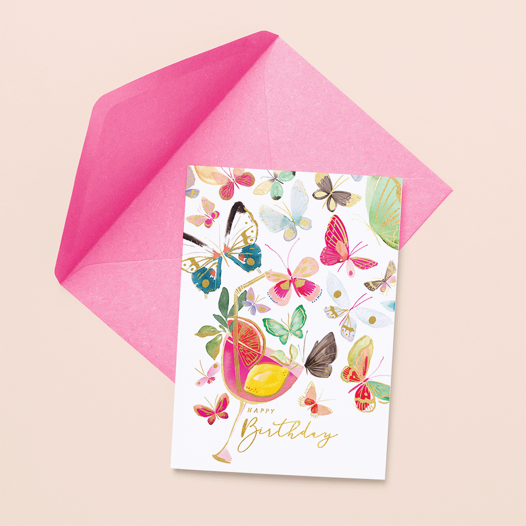 Butterfly on Birthday Card