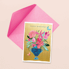 Vase on Birthday Card